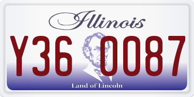 IL license plate Y360087