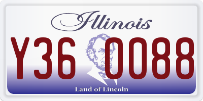 IL license plate Y360088