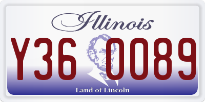 IL license plate Y360089