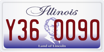 IL license plate Y360090