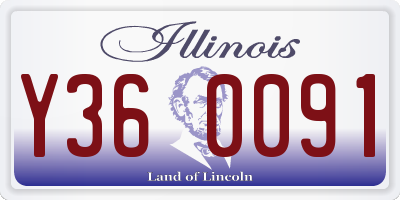 IL license plate Y360091