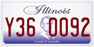 IL license plate Y360092