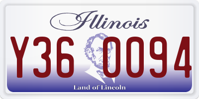 IL license plate Y360094