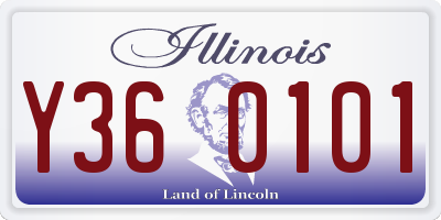 IL license plate Y360101