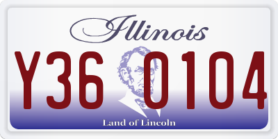 IL license plate Y360104