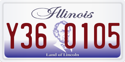 IL license plate Y360105