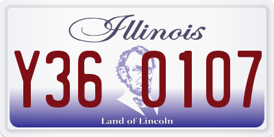 IL license plate Y360107