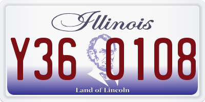 IL license plate Y360108