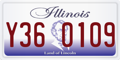 IL license plate Y360109