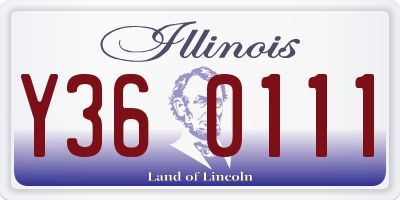 IL license plate Y360111