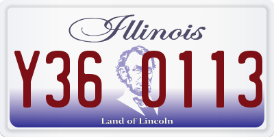 IL license plate Y360113