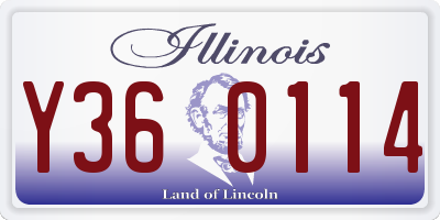 IL license plate Y360114
