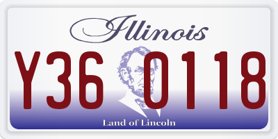 IL license plate Y360118