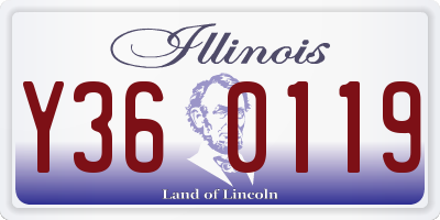 IL license plate Y360119