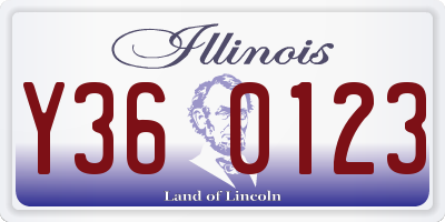 IL license plate Y360123