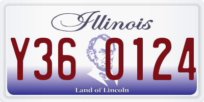 IL license plate Y360124
