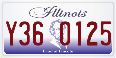 IL license plate Y360125