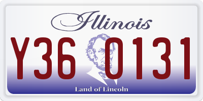 IL license plate Y360131
