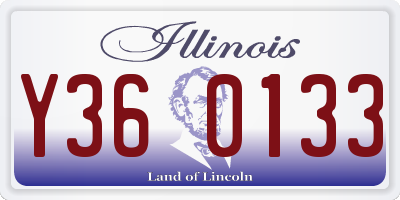 IL license plate Y360133