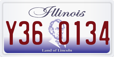 IL license plate Y360134