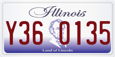 IL license plate Y360135