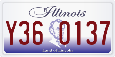 IL license plate Y360137