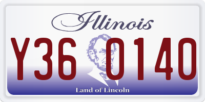 IL license plate Y360140