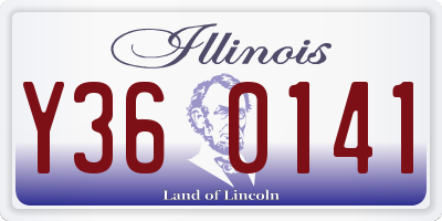 IL license plate Y360141