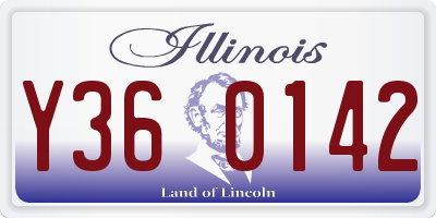 IL license plate Y360142