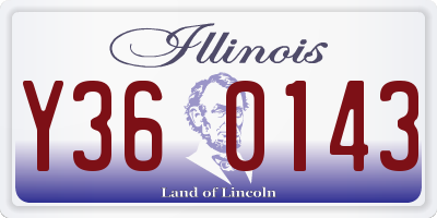 IL license plate Y360143