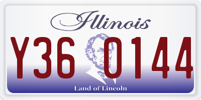 IL license plate Y360144