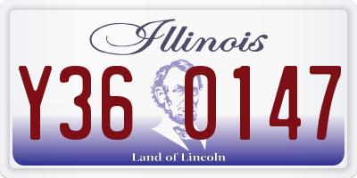 IL license plate Y360147