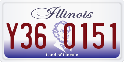 IL license plate Y360151