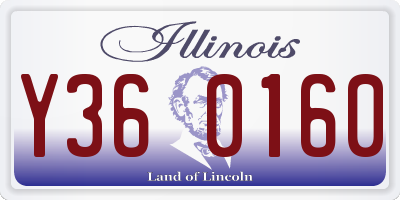 IL license plate Y360160
