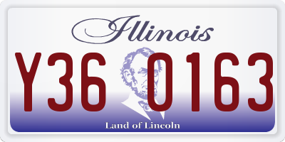 IL license plate Y360163
