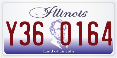IL license plate Y360164