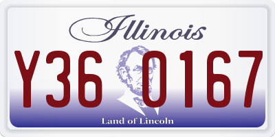 IL license plate Y360167