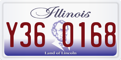 IL license plate Y360168