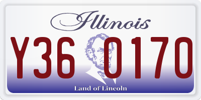 IL license plate Y360170