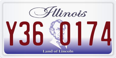 IL license plate Y360174
