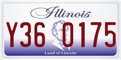 IL license plate Y360175