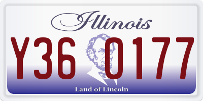 IL license plate Y360177