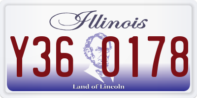 IL license plate Y360178