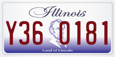IL license plate Y360181