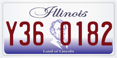 IL license plate Y360182