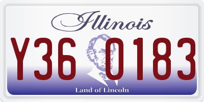 IL license plate Y360183