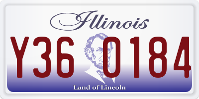 IL license plate Y360184