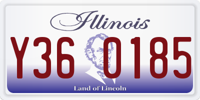 IL license plate Y360185