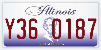 IL license plate Y360187