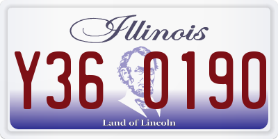 IL license plate Y360190